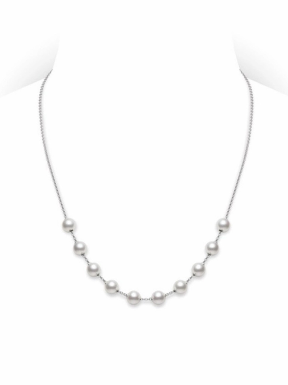 MIKIMOTO “Pearls In Motion” Akoya Pearl and Diamond Necklace - Picture 3 of 11